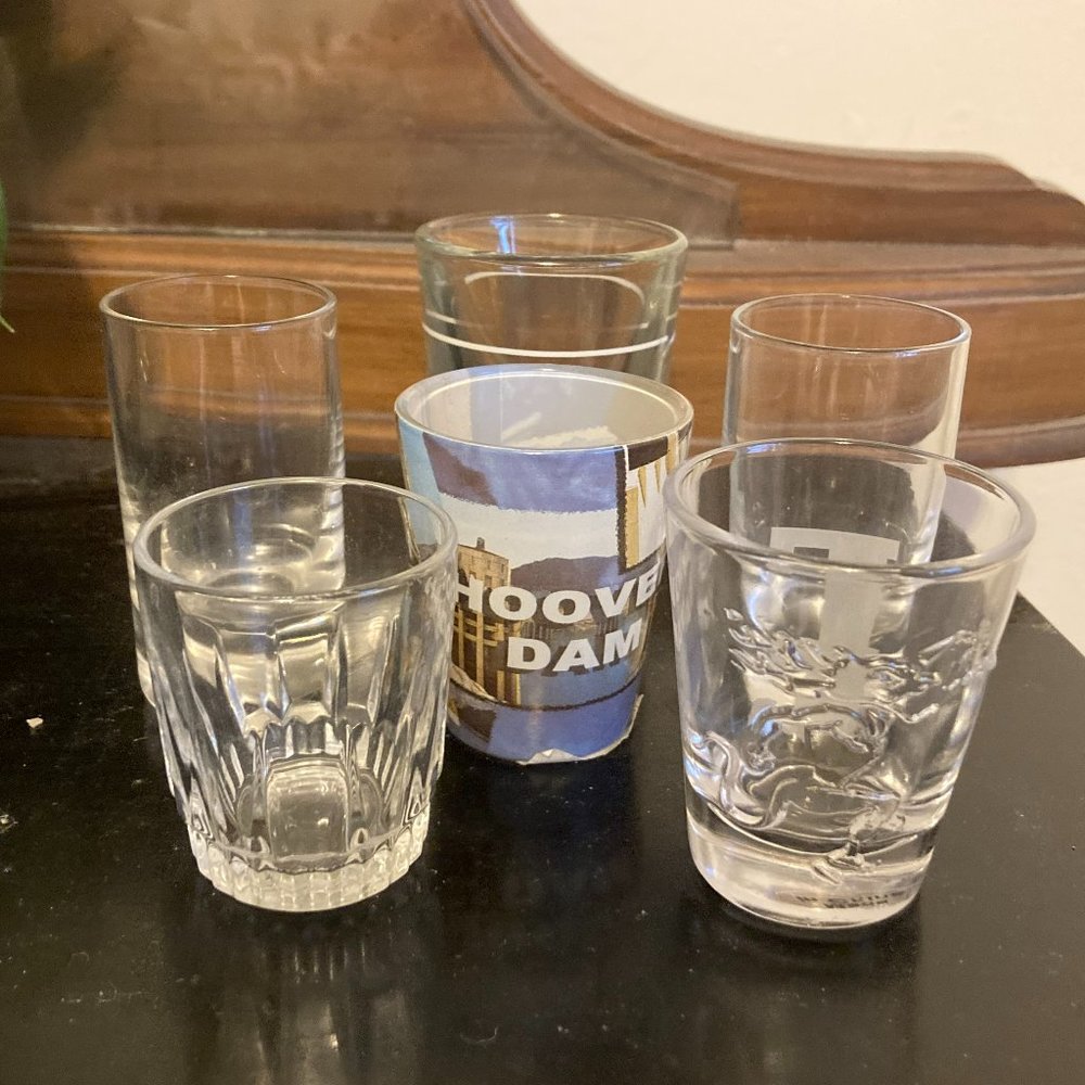 Set of Six Various Shot Glasses